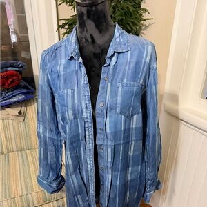 Cato Blue Button-Up Shirt dress